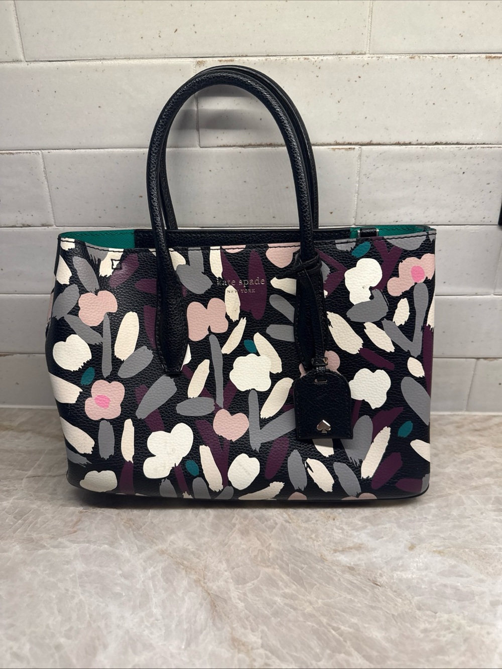 Kate Spade New York floral brushstroke tote/ purse